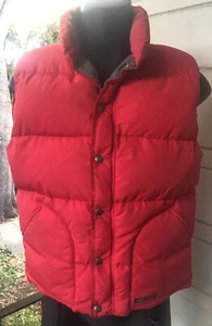 VINTAGE Men's ca.1985-1990 SIERRA DESIGNS Oakland Red GOOSEDOWN Vest, Sz. Medium - Picture 1 of 11