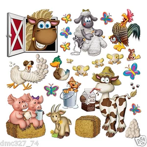 FARM Country Barnyard Party FARM ANIMAL Animals Wall Decoration ADD ON PROPS - Picture 1 of 1
