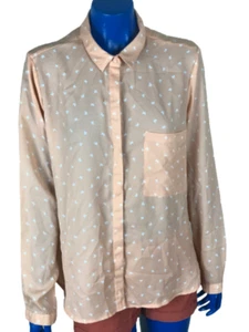 Clockhouse Chemise Femme Rose Papillon Boutonné Manche Longue Top Occasion T 2XL - Bild 1 von 8