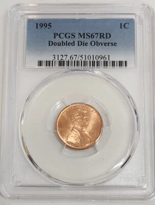 1995 MS67RD DDO Lincoln Cent PCGS - Image 1 of 2
