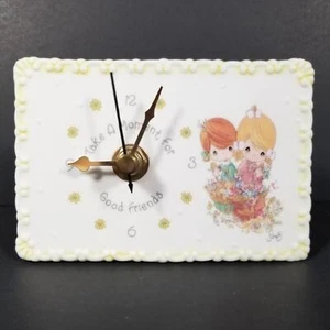 Precious Moments Mini-Tischuhr zwei Mädchen mit Blumen für gute Freunde 168882 - Bild 1 von 5