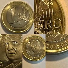 Eine 1 Euro Münze Spanien 2000 Fehlprägungen Wange Unikat Stempelglanz ungebrauc