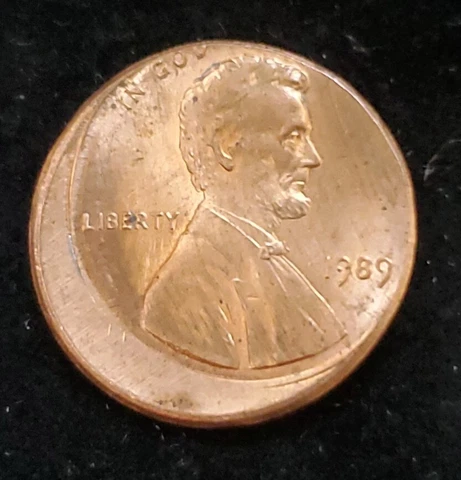 1989 Off Center Lincoln Memorial Cent Error *H5 Cover
