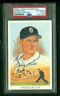 George Kell Autographed 1989 Perez Steele Celebration Postcard #22 PSA/DNA - Image 1 of 2