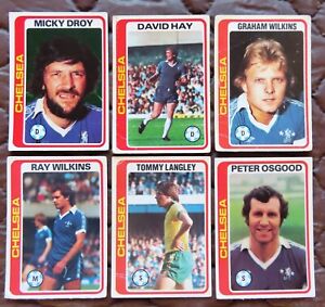 1979 TOPPS UK Football Cards:  CHELSEA x 6