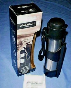 EDDIE BAUER Bike 'n Hike Double-Wall Stainless & Flip Lid Flask Water Bottle NEW - Picture 1 of 5