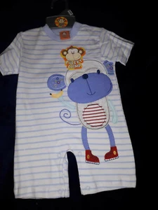 NEU Baby Junge  Strampler / Spieler Einteiler  62 68 Hellblau  - Bild 1 von 1