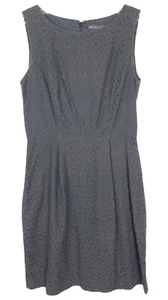 Brooks Brothers Size 8 Dress Black Lace Lined Shift Sleeveless Knee Length 446 - Picture 1 of 8