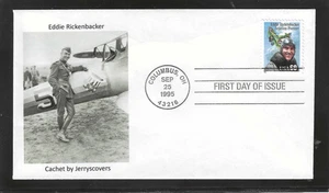 EDDIE RICKRNBACKER AVIATION PIONEER FDC 1995 COLUMBUS, OH JERRY'S COVERS 1 of 1 - Picture 1 of 1