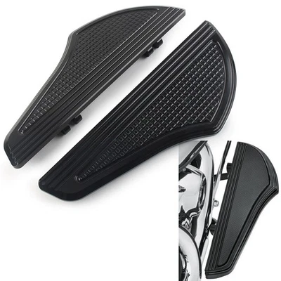 Rutschfeste vordere Trittbrett-Fußraste für Harley Dyna Touring Softail Schwarze - Bild 1 von 4