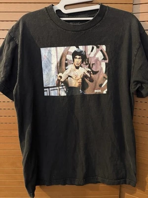 Брюс Ли DGK черный графический футболка средний мужской взрослый короткий рукав - Изображение 1 из 4