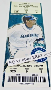 Seattle MARINERS vs Boston Red Sox AUG 26, 2006 Safeco Field Ticket Stub - Picture 1 of 2