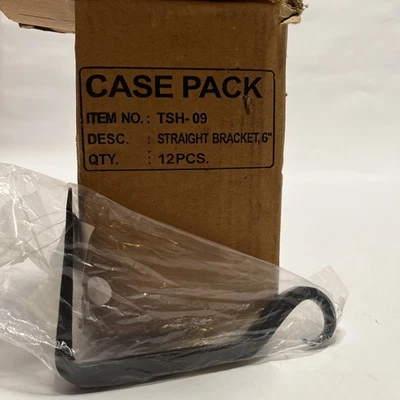 12-Pack Achla Designs Straight Upcurled Wall Bracket Hook 6-inch (TSH-09) Black - Image 1 of 4