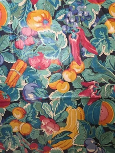 P. Kaufman Vintage Fruit Polished Cotton Chintz Fabric .7 Y x 56"W - Picture 1 of 8