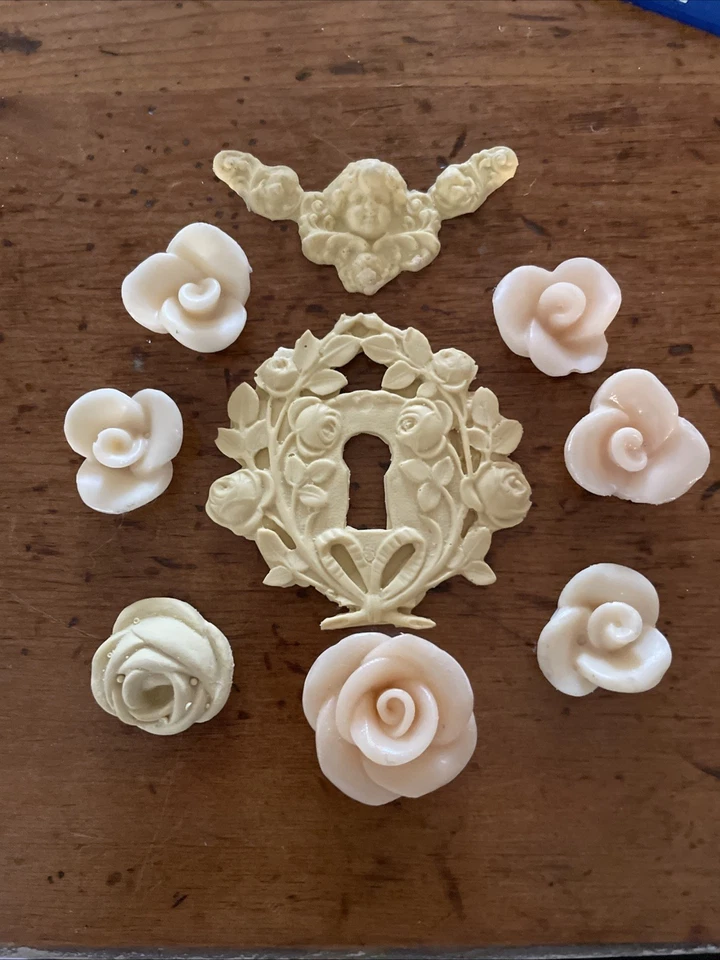 Lote Muebles Apliques de Resina Proyectos Artesanales Rosas Florales Francés Chic y Shabby Foto 1 de 4