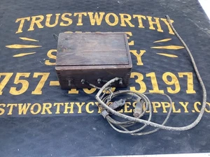 Antique 1920s Ford Model T Wooden Ignition Coil Box Tester Spark Vintage Decor - Picture 1 of 9