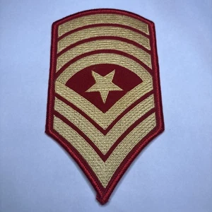 Iron Sew On Patch - US Marine Corps Sergeant Major Chevron JJ - Picture 1 of 3