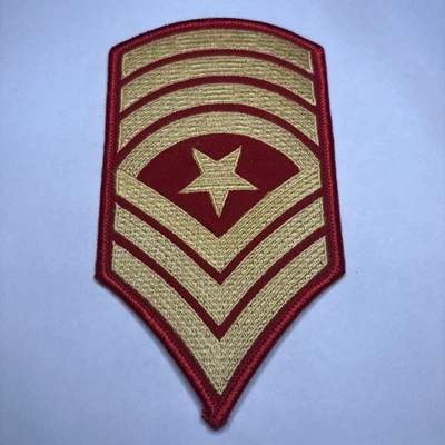 Iron Sew On Patch - US Marine Corps Sergeant Major Chevron JJ - Image 1 of 3