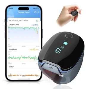 O2 Ring Finger Saturimeter, Finger Oxygen Meter, Finger Pulse Oximeter - Picture 1 of 8