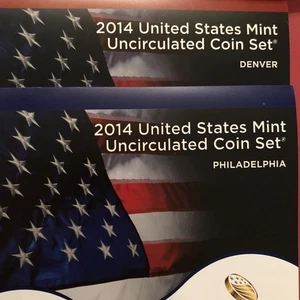 2014 P & D U.S. Mint Uncirculated Set 28 Coins Cu-Ni-Zn Clad w/ OGP & COA - Picture 1 of 4