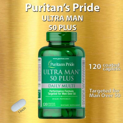 Puritan's Pride Ultra Man 50 Plus 120ct. Multivitamins for men’s health. - Image 1 of 3