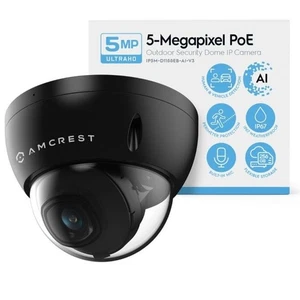 Amcrest 5MP PoE IP Dome Kamera - Outdoor, Nachtsicht 30m, MicroSD / Cloud / NVR - Bild 1 von 8