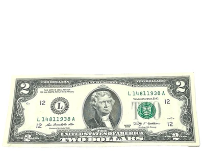 U.S. 2009, $2.00 FEDERAL RESERVE NOTE, Almost UNC, S/N L 14811938 A (#538) - Image 1 of 2
