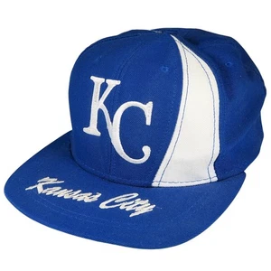 KC Royals Snapback Hat Vintage 90s Nutmeg Mills MLB Cap American Needle - Picture 1 of 8