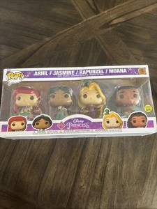 Funko Pop! Vinyl: Disney - Arielle / Jasmin / Rapunzel / Moana - 4er Pack (leuchtet ein - Bild 1 von 2