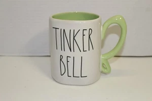 Disney Rae Dunn Tinkerbell doppelseitiger Kaffeebecher 20 Unzen Feenflügelgriff - Bild 1 von 8