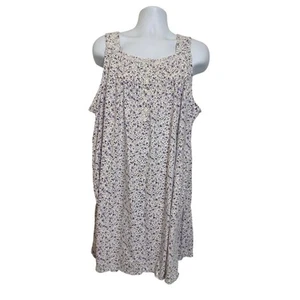 Aria 4X Cotton House Dress Sleeveless Floral Lounge Nightgown Cottagecore - Picture 1 of 10