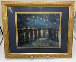 Framed Van Gogh Starry Night Over The Rhone Lithograph Portal Pub. 11x14 Litho - Picture 1 of 15