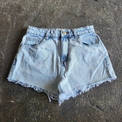 Pantalones Cortos de Algodón para Mujer 8 Azul Lavado Claro Botín Verano Mamá Denim Foto 1 de 4