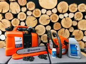 Husqvarna 120 MARK II Benzin-Motorsäge 14" Aktions-Set - Bild 1 von 7