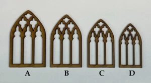 Fenster Gelände Gebäude Bits 28 mm Laser geschnitten MDF schneller Versand US-VERKÄUFER S23 - Bild 1 von 1