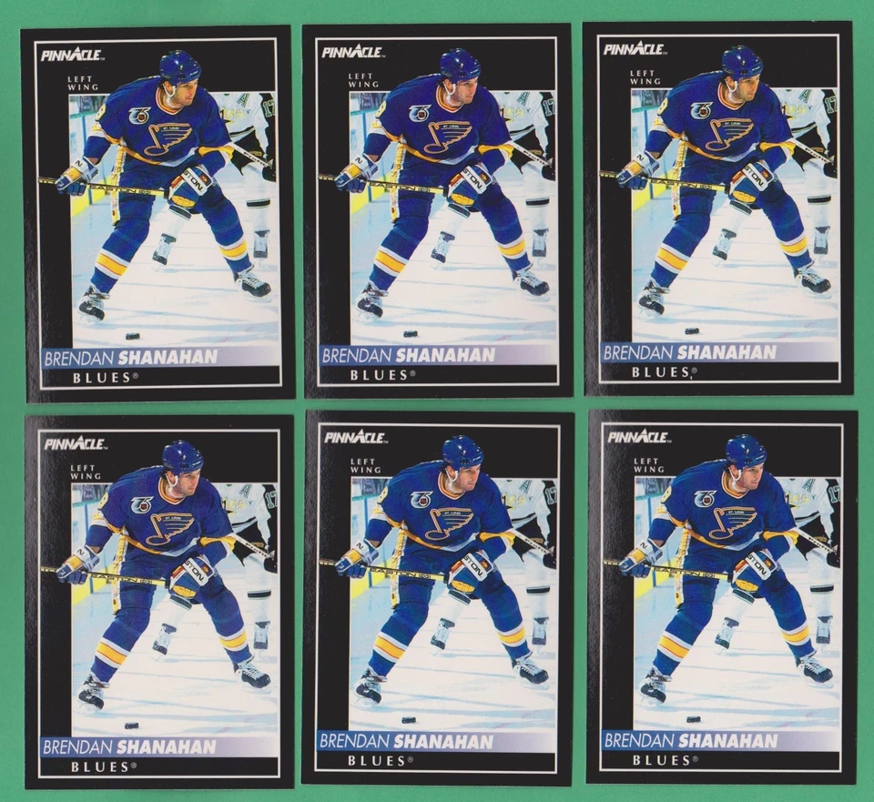 Lot of (6) 1992-93 Pinnacle Brendan Shanahan St Louis Blues #114 - Image 1 of 1