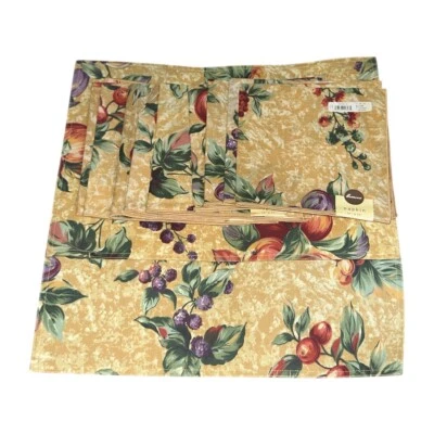 Fieldcrest Berry Splendor Placemats & Napkins Set of 14 Holiday Decor Fall - Image 1 of 4