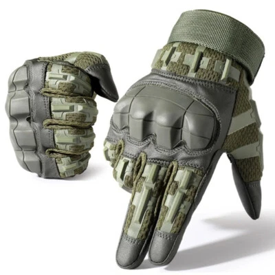Guantes tácticos pantalla táctil dedo TPR protección contra impactos Airsoft guantes de tiro Foto 1 de 4