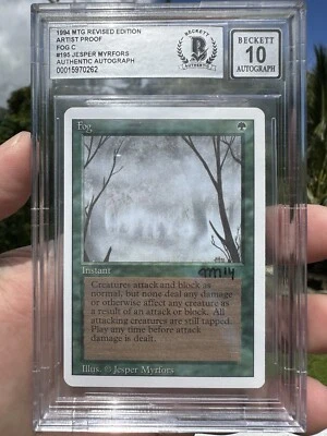 FOG, ARTIST PROOF, REVISED, 1994 MTG, JESPER MYRFORS, BAS 10! - Image 1 of 3