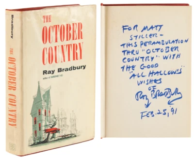 Ray Bradbury ~ SIGNED The October Country ~ A very good 1955 First Edition HC/DJ - Image 1 of 4
