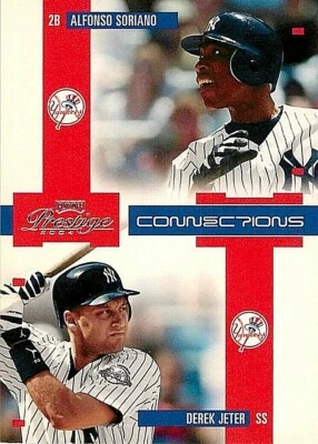 Playoff Prestige Connections 2004 #C-1 Derek Jeter Alfonso Soriano Yankees Foto 1 de 2