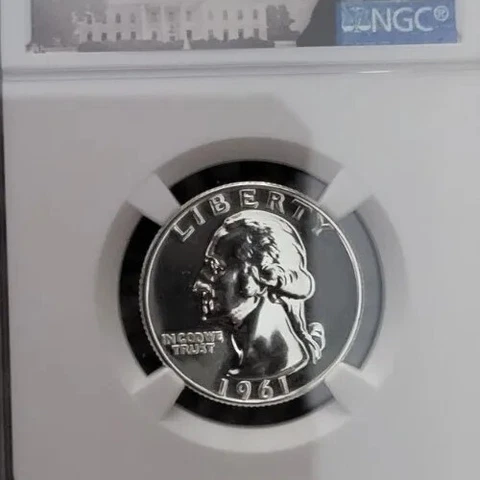 1961 Washington Quarter PF 67 NGC 90% Silver 25c Proof Coin✨️🎉🎈 Cover