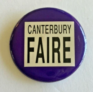 Botón Pinback Vintage Canterbury Faire - Imagen 1 de 3