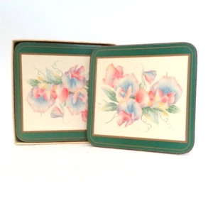 6 x Aynsley Coasters, Cork Back, Little Sweetheart with Box - Picture 1 of 6