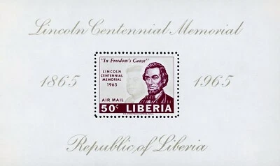 Liberia C166 Souvenir Sheet Lincoln MNH - Image 1 of 2