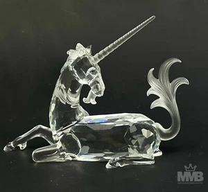 Retired Swarovski Austrian Crystal Unicorn Signed Glass Figurine w/ Box - Picture 1 of 2