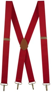 Buyless Fashion Men Adjustable Suspenders 48" 1 1/4" X Back with Metal Hooks - Picture 1 of 77