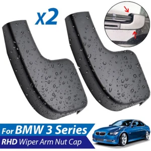 2x Front Windscreen Wiper Arm Head Nut Cap Covers For BMW 3 E90 E92 E93 RHD - Picture 1 of 6