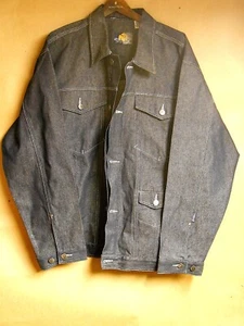 Denim South Pole Metallic Men’s Jacket Xl Black/Gray Hip Hop Trucker Spj Accents - Picture 1 of 15