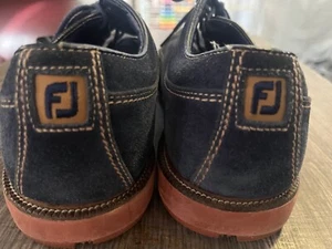 FootJoy FJ Mens Club Casuals Golf Shoes 10 M Navy Blue Suede - Style 79005 - Picture 1 of 5